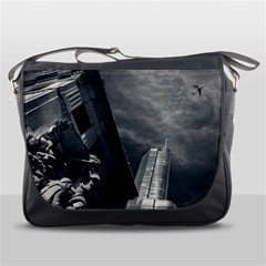 Chicago Skyline Tall Buildings Messenger Bags by BangZart