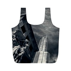 Chicago Skyline Tall Buildings Full Print Recycle Bags (m)  by BangZart