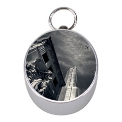 Chicago Skyline Tall Buildings Mini Silver Compasses by BangZart