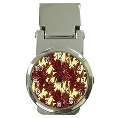 Floral Pattern Background Money Clip Watches