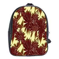 Floral Pattern Background School Bag (xl) by BangZart