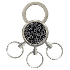 Floral Pattern Background 3-ring Key Chains by BangZart