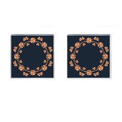 Floral Vintage Royal Frame Pattern Cufflinks (square) by BangZart