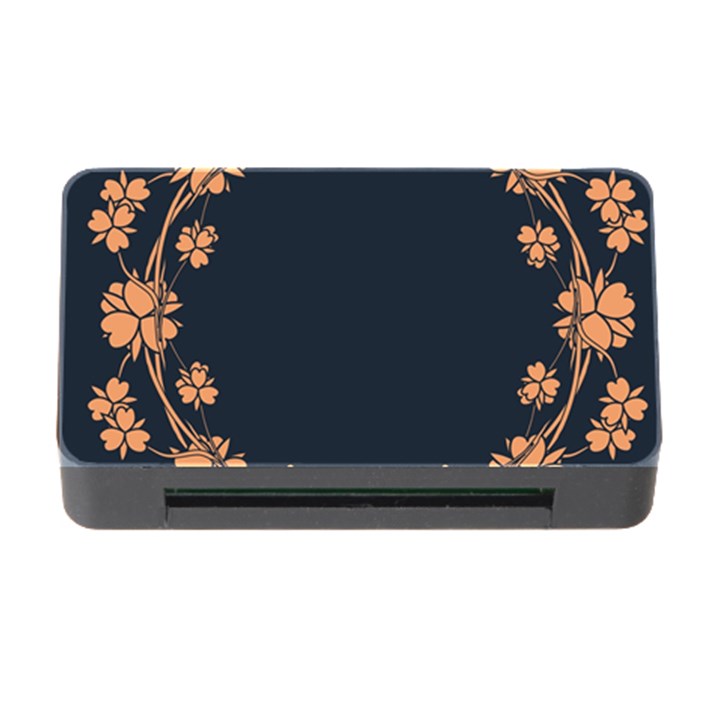 Floral Vintage Royal Frame Pattern Memory Card Reader with CF