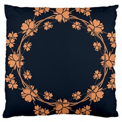 Floral Vintage Royal Frame Pattern Large Cushion Case (two Sides) by BangZart