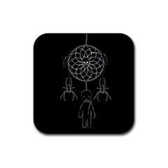 Voodoo Dream-catcher  Rubber Coaster (square)  by Valentinaart