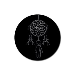 Voodoo Dream-catcher  Rubber Round Coaster (4 Pack)  by Valentinaart