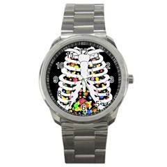 Trick Or Treat  Sport Metal Watch by Valentinaart