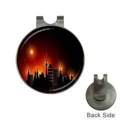 Gold Golden Skyline Skyscraper Hat Clips With Golf Markers by BangZart