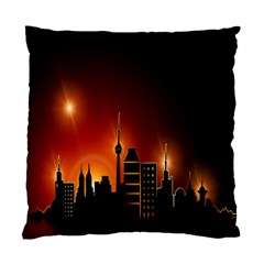 Gold Golden Skyline Skyscraper Standard Cushion Case (one Side) by BangZart