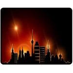 Gold Golden Skyline Skyscraper Fleece Blanket (Medium)  60 x50  Blanket Front