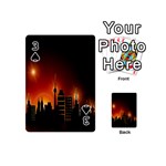 Gold Golden Skyline Skyscraper Playing Cards 54 (Mini)  Front - Spade3