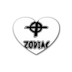 Zodiac Killer  Rubber Coaster (heart)  by Valentinaart