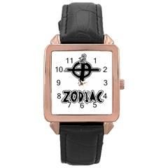 Zodiac Killer  Rose Gold Leather Watch  by Valentinaart