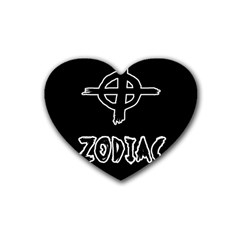 Zodiac Killer  Rubber Coaster (heart)  by Valentinaart