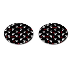 Death Pattern - Halloween Cufflinks (oval) by Valentinaart