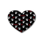 Death pattern - Halloween Heart Coaster (4 pack)  Front