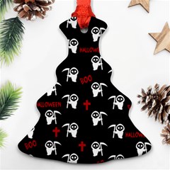 Death Pattern - Halloween Ornament (christmas Tree)  by Valentinaart