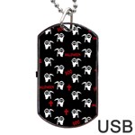 Death pattern - Halloween Dog Tag USB Flash (One Side) Front