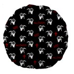 Death pattern - Halloween Large 18  Premium Round Cushions Front