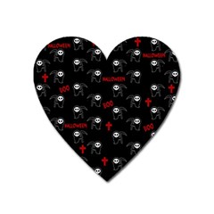 Death Pattern - Halloween Heart Magnet by Valentinaart