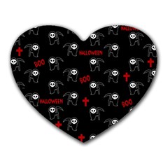 Death Pattern - Halloween Heart Mousepads by Valentinaart