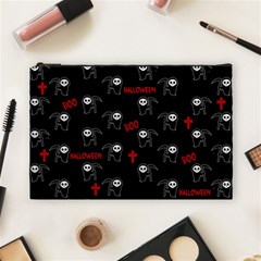 Death Pattern - Halloween Cosmetic Bag (large)  by Valentinaart