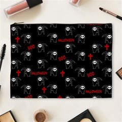 Death Pattern - Halloween Cosmetic Bag (xl) by Valentinaart