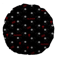 Death Pattern - Halloween Large 18  Premium Flano Round Cushions by Valentinaart