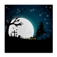 Halloween landscape Tile Coasters