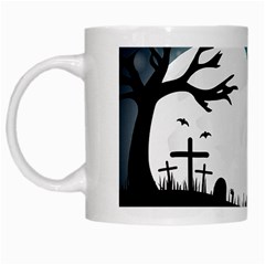 Halloween landscape White Mugs