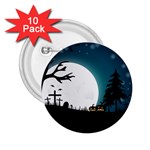 Halloween landscape 2.25  Buttons (10 pack)  Front