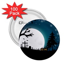 Halloween Landscape 2 25  Buttons (100 Pack)  by Valentinaart