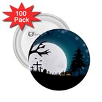 Halloween landscape 2.25  Buttons (100 pack)  Front