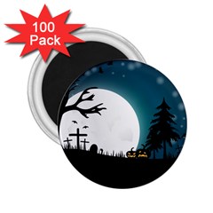 Halloween Landscape 2 25  Magnets (100 Pack)  by Valentinaart