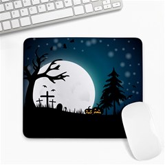 Halloween Landscape Large Mousepads by Valentinaart