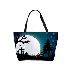 Halloween landscape Shoulder Handbags