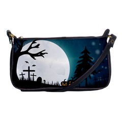 Halloween landscape Shoulder Clutch Bags