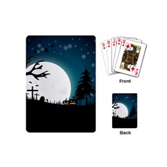 Halloween landscape Playing Cards (Mini) 