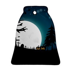 Halloween Landscape Bell Ornament (two Sides) by Valentinaart