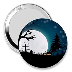 Halloween landscape 3  Handbag Mirrors