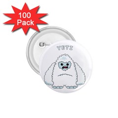 Yeti 1 75  Buttons (100 Pack)  by Valentinaart