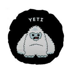 Yeti Standard 15  Premium Round Cushions by Valentinaart