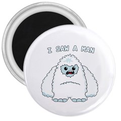 Yeti - I Saw A Man 3  Magnets by Valentinaart