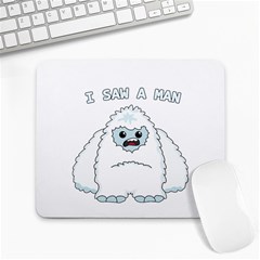 Yeti - I Saw A Man Large Mousepads by Valentinaart