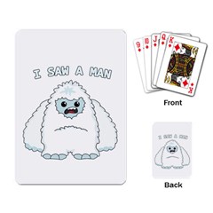 Yeti - I Saw A Man Playing Card by Valentinaart