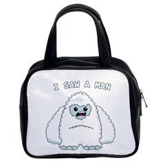 Yeti - I Saw A Man Classic Handbags (2 Sides) by Valentinaart