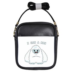 Yeti - I Saw A Man Girls Sling Bags by Valentinaart