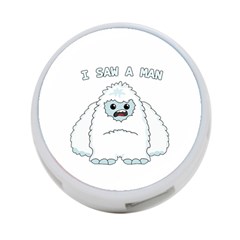 Yeti - I Saw A Man 4-port Usb Hub (two Sides)  by Valentinaart