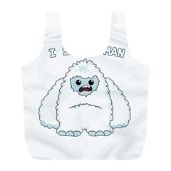 Yeti - I Saw A Man Full Print Recycle Bags (l)  by Valentinaart